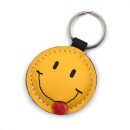 Cheeky Smiley Leather Keychain