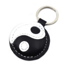 Yin-Yang Leder Schlüsselanhänger