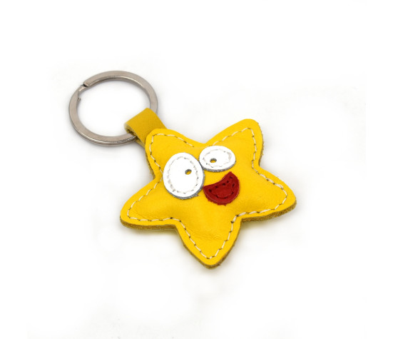 Little Star Leather Keychain