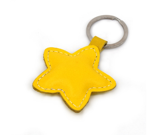 Little Star Leather Keychain