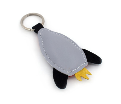 Rocket Leather Keychain