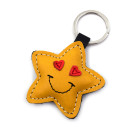 Star in Love Leather Keychain