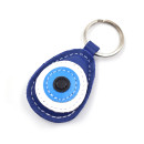 Evil Eye Leather Keychain