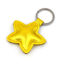 Golden Star Leather Keychain