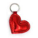 Disco Heart Leather Keychain