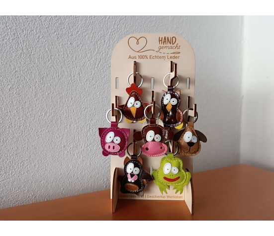 Wooden sales stand for keychains – Vario S