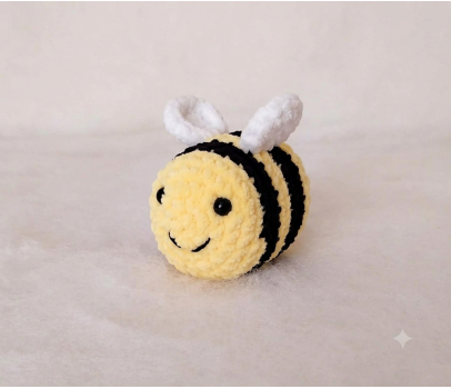 Bee Crocheted Keychain