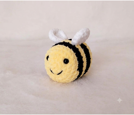 Bee Crocheted Keychain