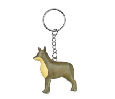 Wolf Wooden Keychain | Mamiwerk
