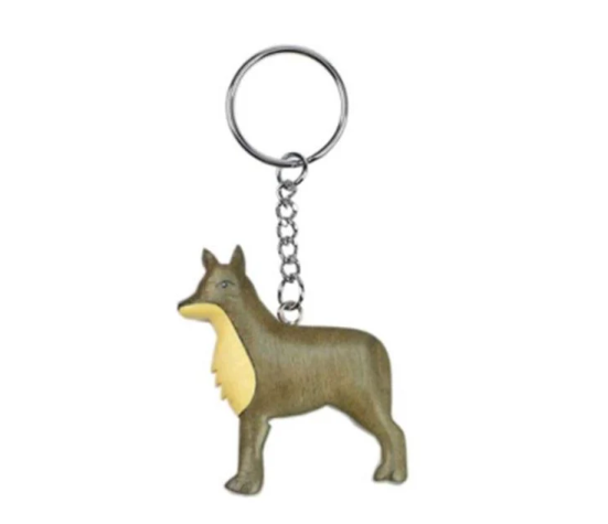 Wolf Wooden Keychain | Mamiwerk