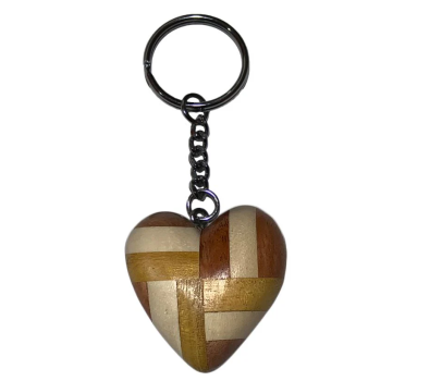 Heart Wooden Keychain #4 | Mamiwerk