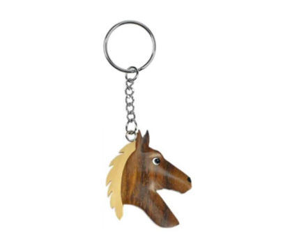 Horse Head Wooden Keychain #2 | Mamiwerk