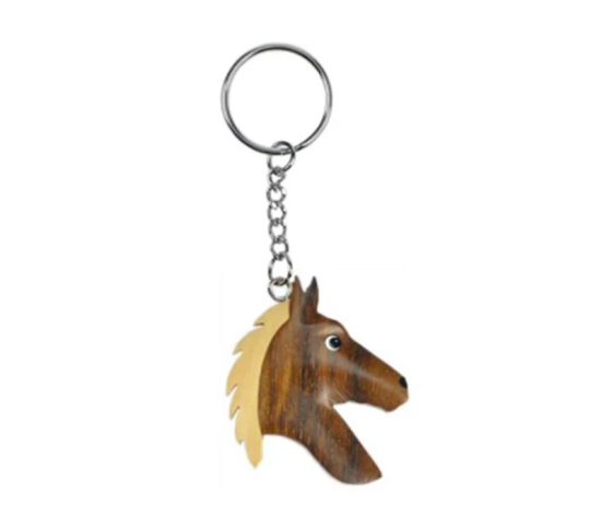 Horse Head Wooden Keychain #2 | Mamiwerk