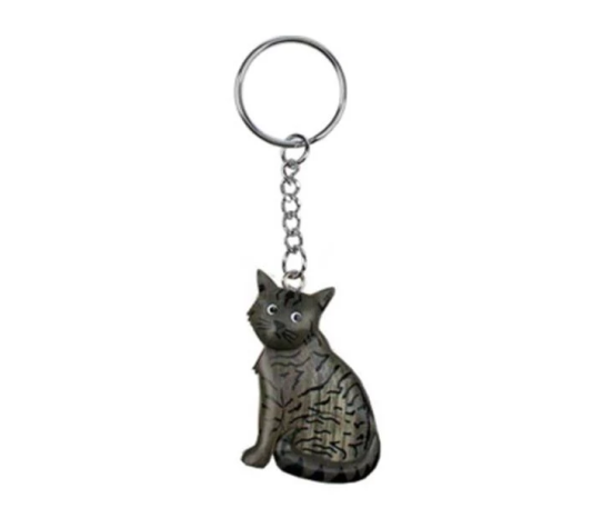 Cat Wooden Keychain | Mamiwerk