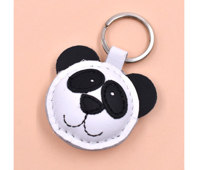 Panda Leder Schlüsselanhänger
