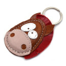 Brown Horse Leather Keychain