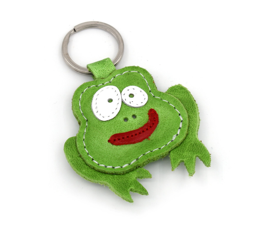 Frosch Leder Schlüsselanhänger
