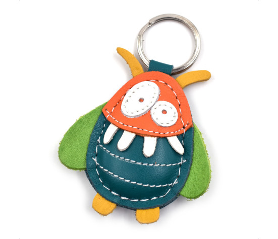 Funny Bug Leather Keychain