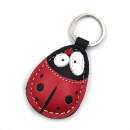 Red Ladybug Leather Keychain