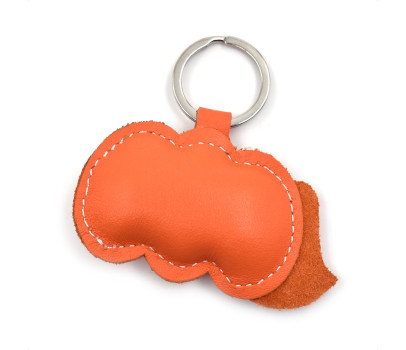 Caterpillar Leather Keychain