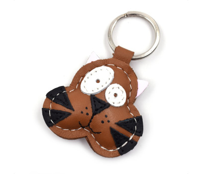 Tomcat Leather Keychain