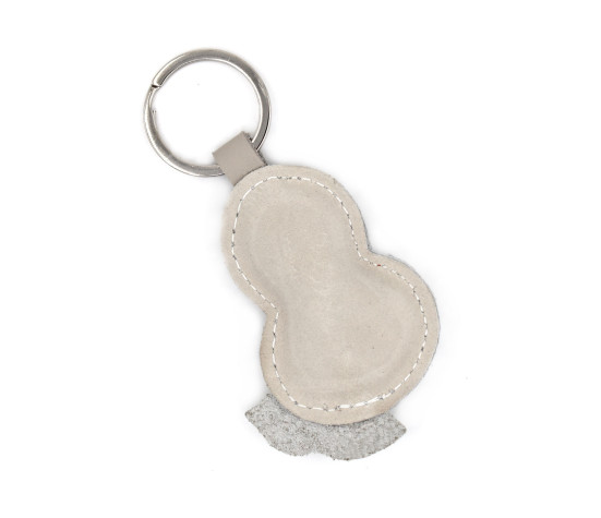 Gray Seal Leather Keychain