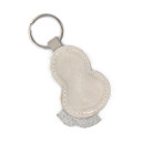 Gray Seal Leather Keychain