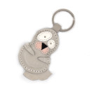 Gray Seal Leather Keychain