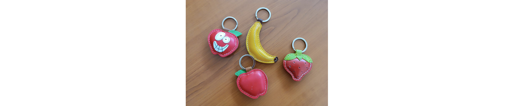 Leather keychains - Vitamins