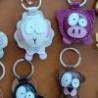 Leather keychains with animals